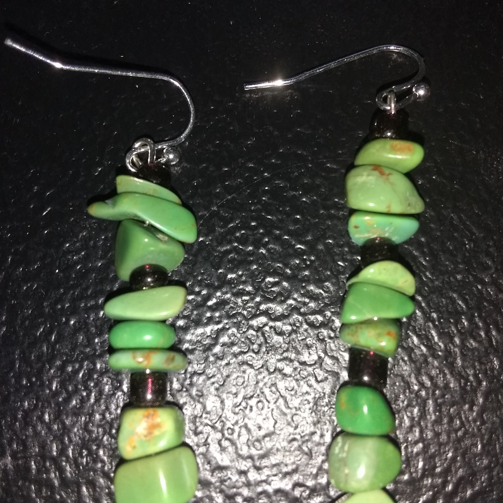 ❤️💖BEAUTIFUL GREEN TURQUOISE EARRINGS 💟💕